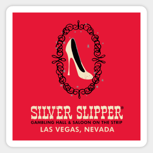 Retro Vintage Silver Slipper Gambling Hall & Saloon Las Vegas Sticker